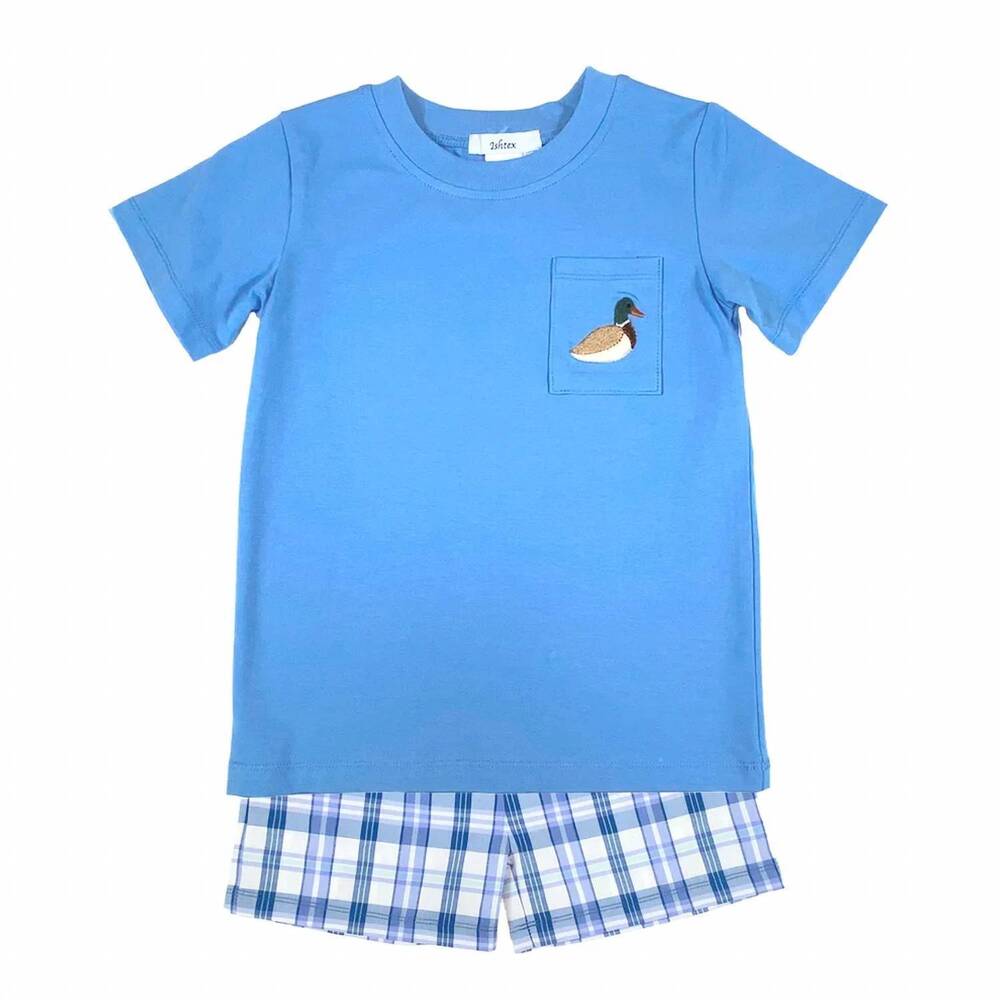 NEW ISHTEX boys mallard short set in blue